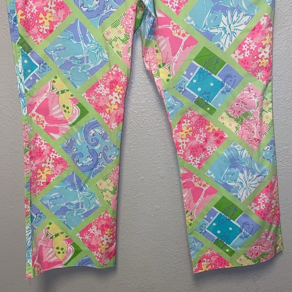Lilly Pulitzer Surf n Patch Capri Patchwork Stretchy Pocket Ankle Pants 3053 - Picture 3 of 7